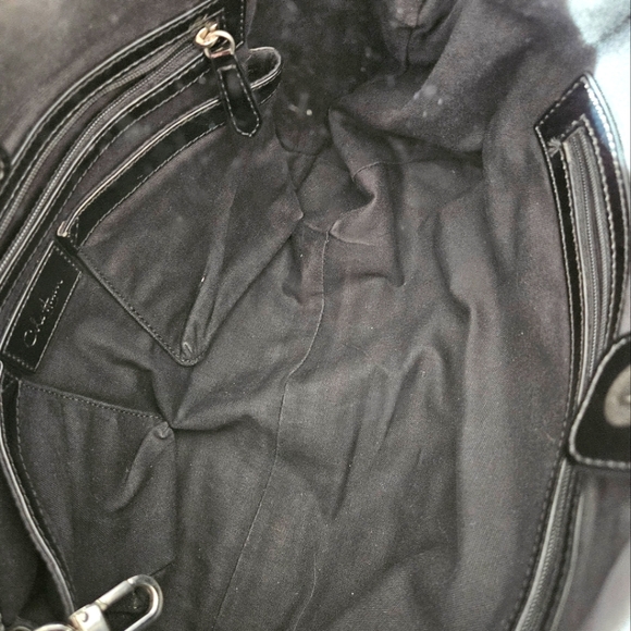Cole haan Halsey straw and patent leather tote handbag - Picture 7 of 7